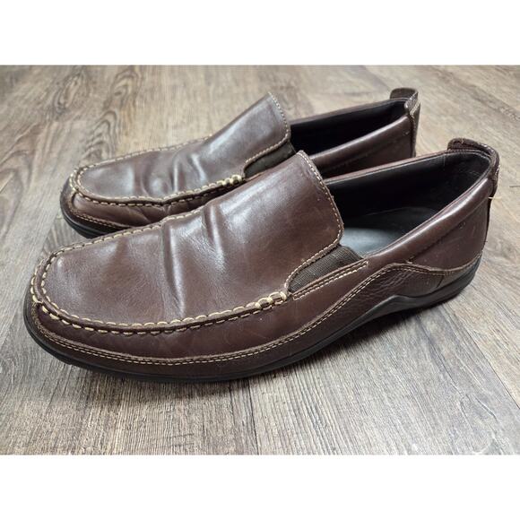 Cole Haan C04059 Brown Leather Tucker Venetian Slip On Loafers Shoes Size 12M - Picture 1 of 8